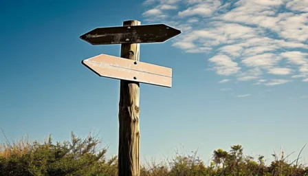 Signposts pointing to upskilling and reskilling