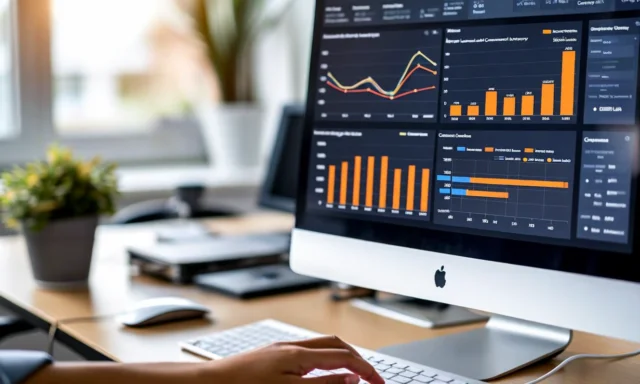 Team learning analytics dashboard on desktop monitor